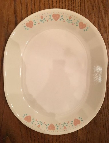 Corelle Forever Yours Dinner Dessert Plate Bowl Platter Mug Pink Heart U Pick - Picture 19 of 21