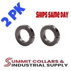 11/16" Inch (2 Pcs) Single Split Shaft Collar - Black Oxide Finish
