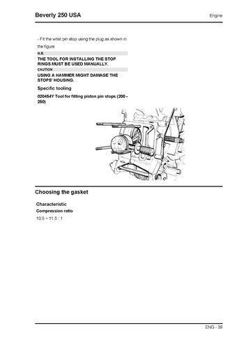 Piaggio Vespa service workshop manual 2008 Beverly 250 USA - Picture 11 of 12