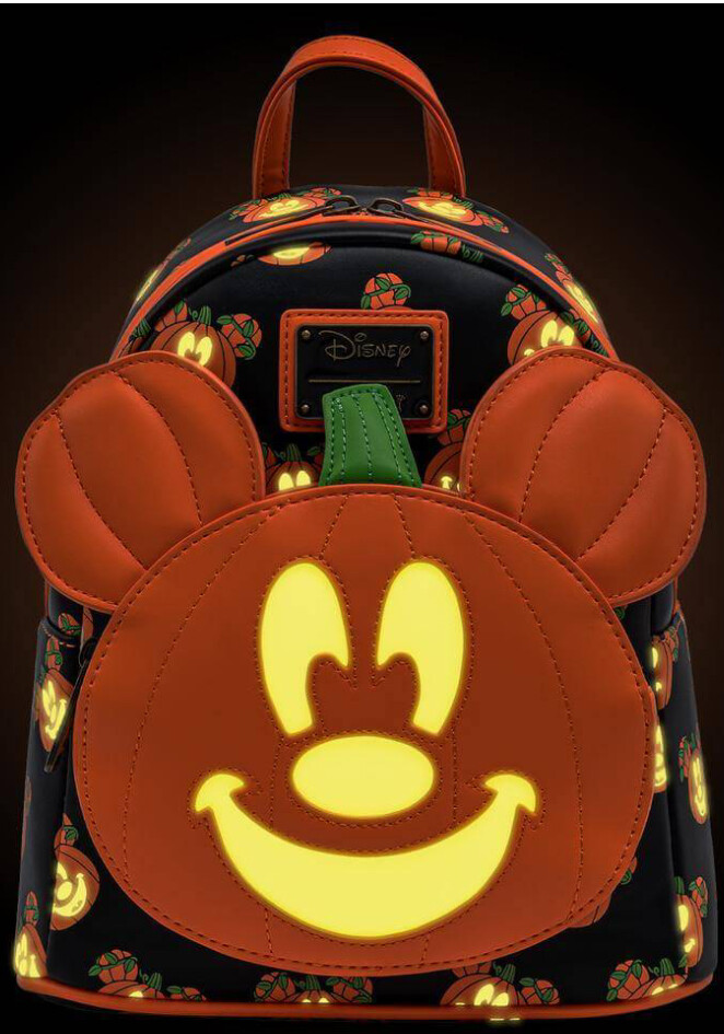 Loungefly Disney Glow in the Dark Mickey O Lantern Pumpkin  display picture 3