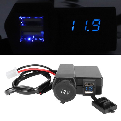 12-24V Motorcycle Cigarette Lighter Dual USB Fast Charging For Phone GPS - Photo 12 sur 12