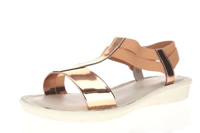 Munro 187177 Womens Ankle Strap Sandals Rose Mirror Size 7 Extra Wide (ww)