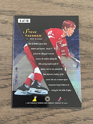 1996-97 Pinnacle Zenith Z Team Steve Yzerman #6 Detroit Red Wings