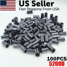 100Pcs Golf Ferrules .355 .87" .520OD For Tapered Tip Iron Shaft Black