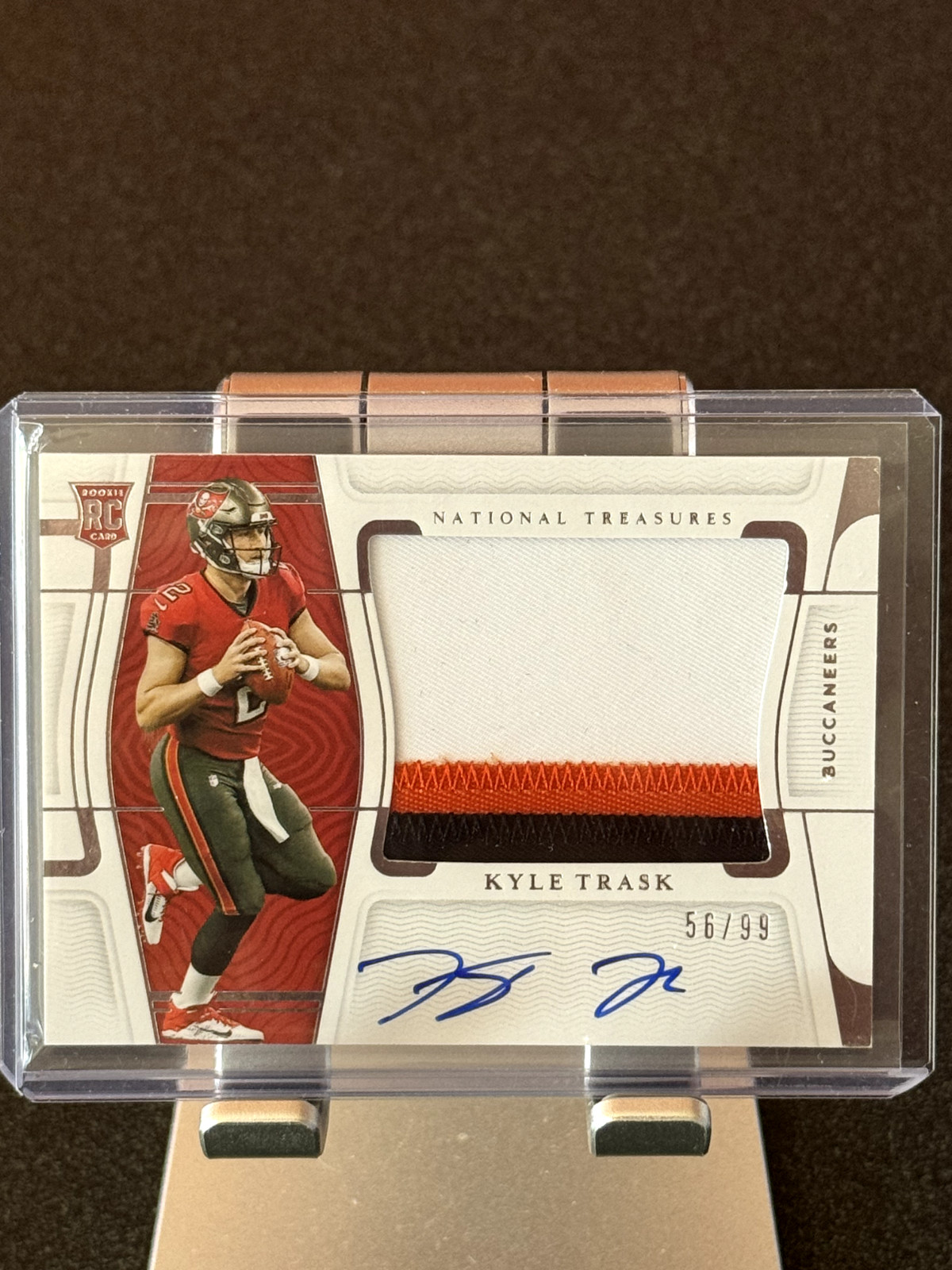 Kyle Trask 2021 National Treasures RPA On Card Three Color Patch /99 No. RMS-KT