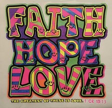 FAITH HOPE LOVE CHRISTIAN OUTFITTERS JESUS HOODED SWEATSHIRT SC-55 HOODIE