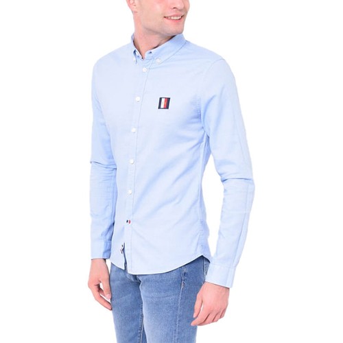TOMMY HILFIGER Mens Shirt Long Sleeve Soft Oxford Dress Casual Formal Cotton Top - Picture 3 of 21