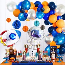 Space Astronaut Balloons Birthday Rocket Science Study Balloon Air/Helium Baloon