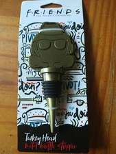 Friends TV Show Thanksgiving Turkey Head Gold Metal Novelty Wine Bottle Stopper