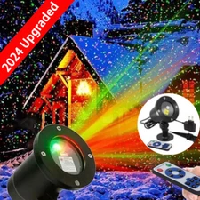 Xmas Lamp Christmas Laser R&G LED Projector Light Moving Outdoor Landscape Stage
