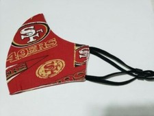 San Francisco 49er's face mask. Handmade Adult size adjustable straps washable