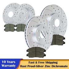 Fit 2003 - 2007 V6 Honda Accord 2.4L 282mm Front Rear Rotors and Brake Pads Kits