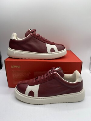 Camper Women's Burgundy/White Casual Runner k21 Sneakers Shoes
