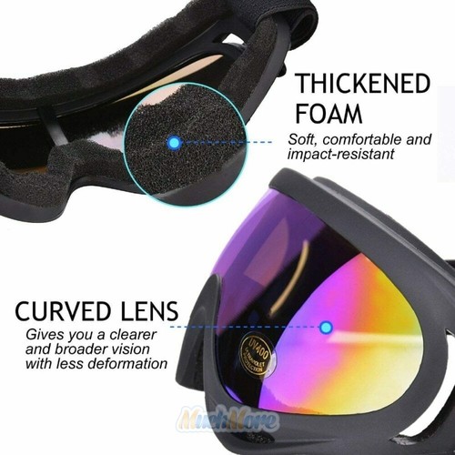 2 Pack Ski Goggles Anti Fog Lenses Sun Glasses Eyewear For Men Women Kids Winter - Picture 7 of 15
