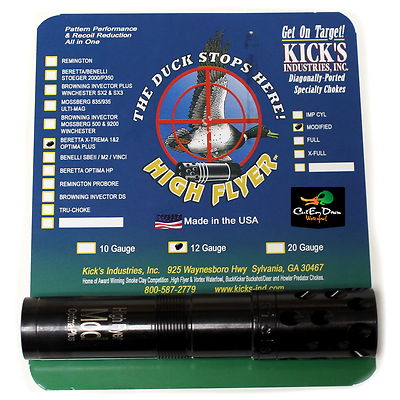 KICKS HIGH FLYER PORTED CHOKE TUBE MODIFIED 12GA BERETTA XTREMA OPTIMA PLUS