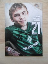 Isak Hansen-Aaroen "Werder Bremen" autograph signed 10x15 cm postcard 2024/25