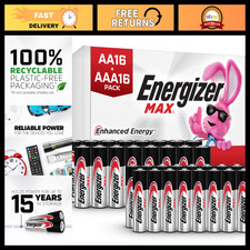 32 Count AA AAA Batteries Combo Pack - 16 Max AA 16 Max AAA - Long Lasting P