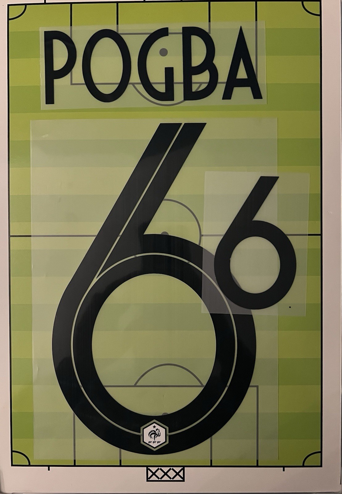 Flocage Pogba France 2018 numéro 6 extérieur pour réparer ou sublimer un maillot de football