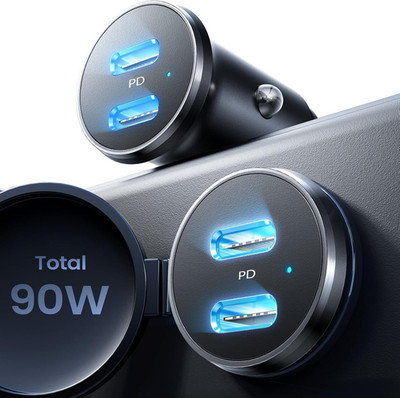 LISEN 90W Zigarettenanzünder USB C, [PD3.0 Superschnelles Laden] Autoladegerät Z