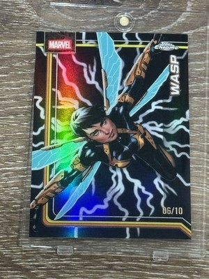 2026 Topps Chrome Marvel Wasp Black Lightning Refractor 6/10 #194