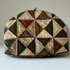 HANDCRAFTED TEA COZY Primitive Style Patchwork Quilted 14” x 10” Old World