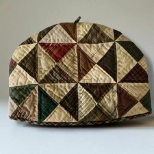 HANDCRAFTED TEA COZY Primitive Style Patchwork Quilted 14” x 10” Old World