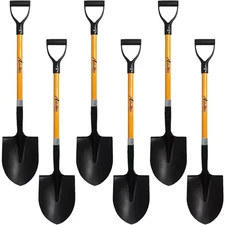 Digging Shovel 41 In. Durable Handle Length Fiberglass Rubber Grip Ashman Heavy-
