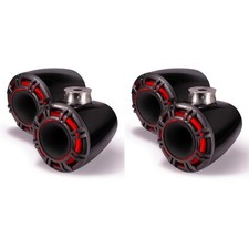 Kicker 2 Pair  47KMFC9 9"Horn-Loaded Tower Speakers with Flat-Mount Tower A...