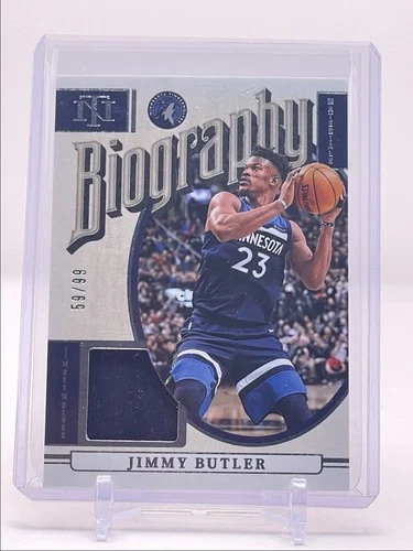 JIMMY BUTLER 2024-25 NATIONAL TREASURES BIOGRAPHY GAME USED PATCH /99 Q5498
