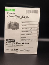 Canon PowerShot S3 IS Digital Camera User Manual Guide Basic Advanced Book