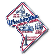 Washington, D.C. Premium State Magnet by Classic Magnets, 2.6" x 3.1"