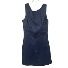 Lulus Womens Sleeveless Sheath Dress Ladder Bow Back Navy Size Small New
