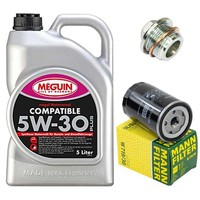 MotoröL Filter Set Meguin 5W-30 5 Liter + Schraube FüR Audi A6 A8 100 80 Vw Golf