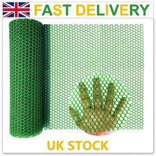 Plastic Chicken Wire Mesh Roll 10FT Garden Fence Netting 11.8in with Cable Ties 15.26 per metre