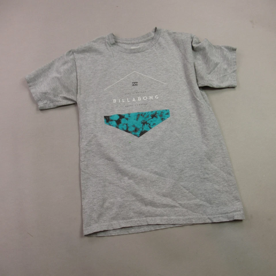 Billabong Shirt Boys Small Short Sleeve Casual Crew Neck Lightweight Gray - Image 2 of 4