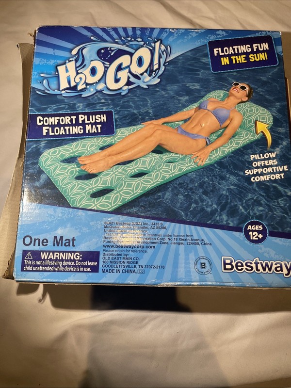 NEW Bestway H20 Go! Comfort Plush Floating Mat 69.7"x27.2"x10.2"