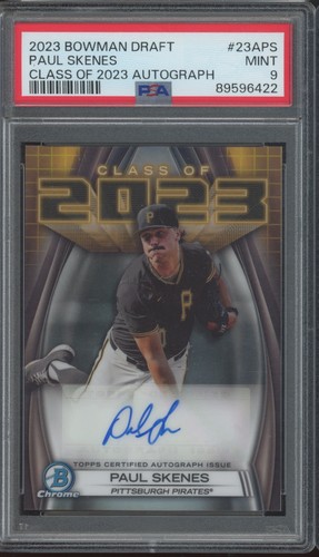 2023 Bowman Draft Class Of 2023 Paul Skenes Auto RC Rookie Mint PSA 9