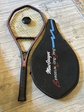 MacGregor Bergelin Long String Graphite Tennis Racket W/ Cover Case Vintage