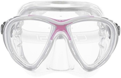 Cressi Adult Small Inner Volume Scuba Diving mask Made One Size, White/Pink 