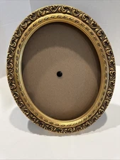 Oval Table Or Wall Frame Gold Tone Gilded Rococo Style Ornate 12” X 10”