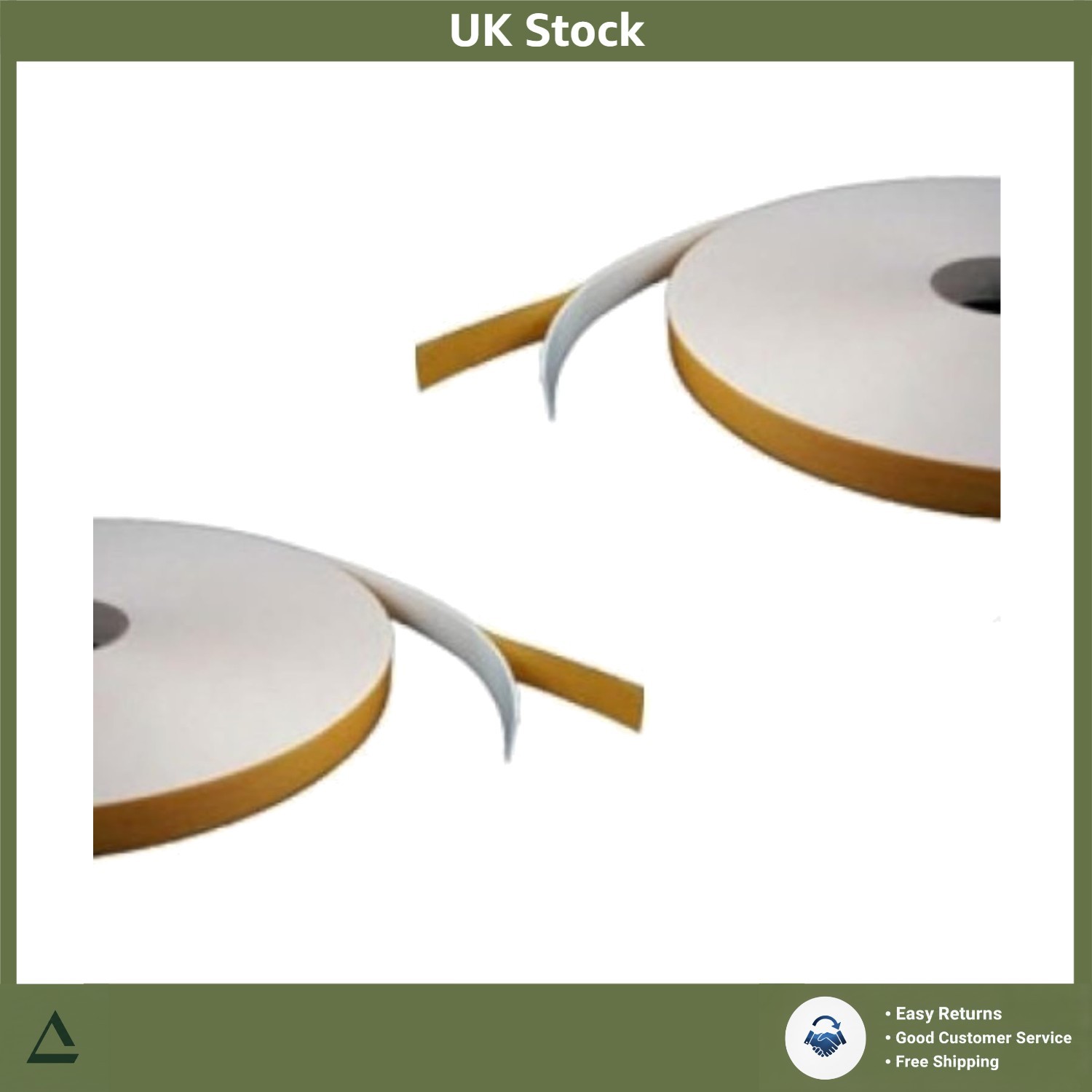Strong Hold Double Sided Foam Glazing Tape White 2mm x 10mm x 25m