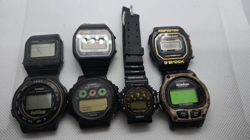 Vintage Digital Watches Lot Casio, Timex, Off Brand