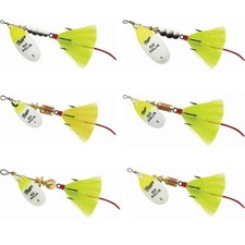 Mepps Aglia Dressed Treble Spinnerbait Glo Chartreuse-Yellow