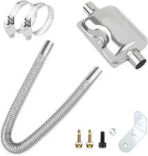 25mm0.98 Diesel Heater Exhaust Pipe With Silencer Mufflerstainless Steel Pipe 25mm0.98 Diesel Heater Exhaust Pipe With Silencer Mufflerstainless Steel Pipe