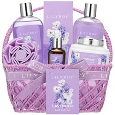 Spa Gifts Set, Birthday Gift for Mom - Lavender Spa Gift Baskets for Women