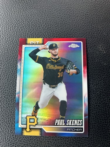 2026 Topps Chrome Paul Skenes Red White Blue Refractor SP Pittsburgh Pirates