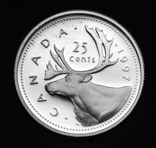 1997 25¢ silver proof from the set - a flawless coin