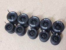 Custom Wheels Rubber Tyres 5 Sets 13mm10mm Drag Copo Camaro Black