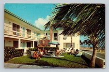 Peter Lee Apartments Motel Hollywood Beach Florida Ocean Vintage Chrome Postcard