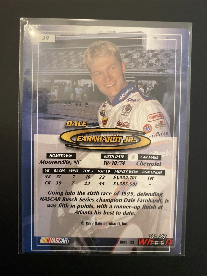 1999 Wheels #39 Dale Earnhardt Jr. - Image 2 of 2